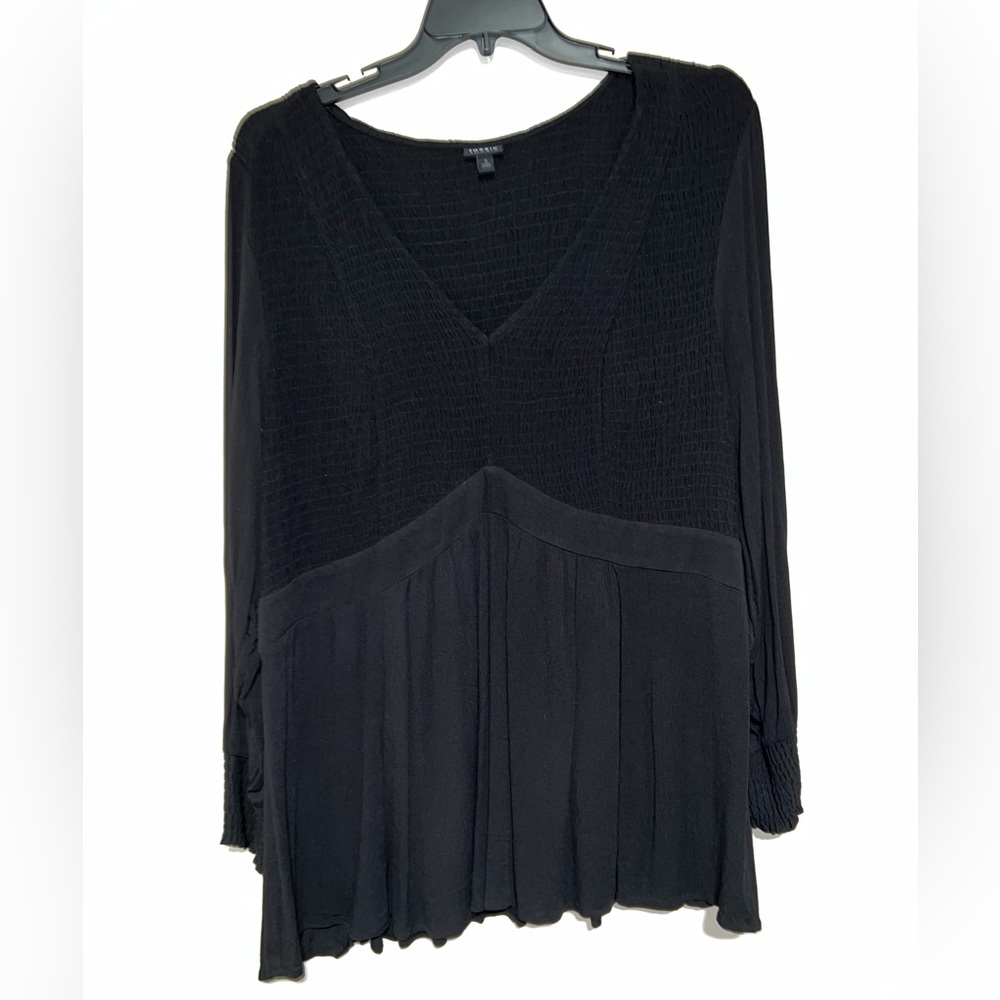 Black long sleeve torrid babydoll shirt